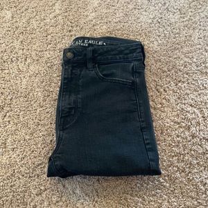 AE Black Super Hi Rise Jegging 4 Super Stretch